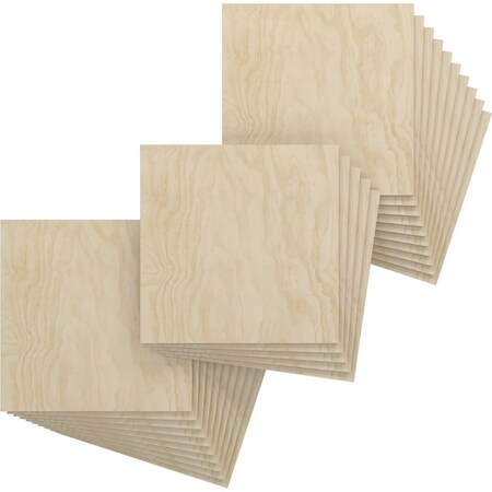 15 3/4W X 15 3/4H X 1/4T Wood Hobby Boards, Birch, 25PK